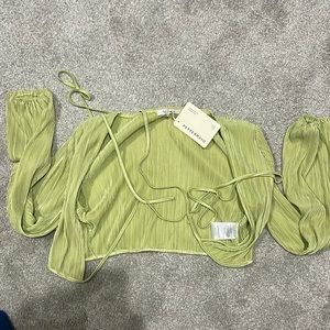 Peppermayo green wrap top US 6